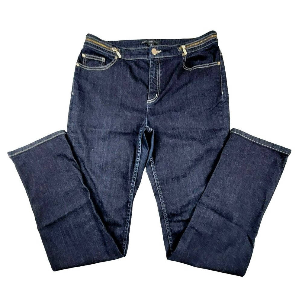 Black Label Womens Blue Jeans Zipper in Waistband size .5 / 6 XS  JH1196